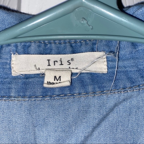 Jean button down shirt with lace back - Picture 4 of 4